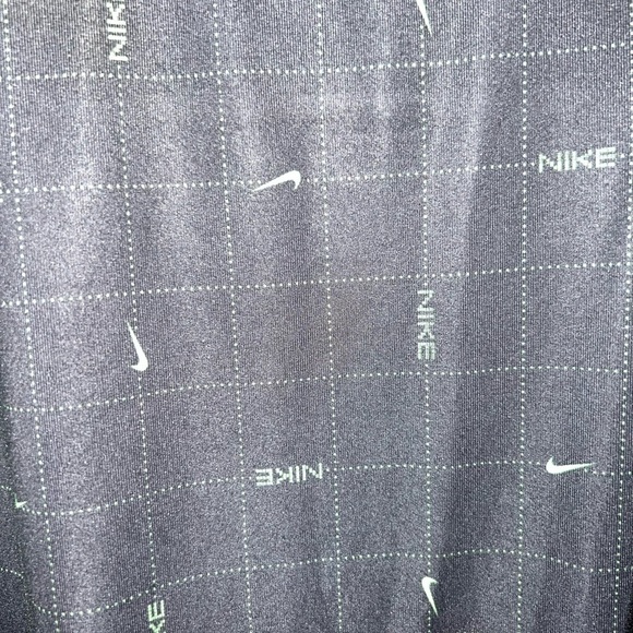 Nike Tee L Legend Printed Training Top Dri-Fit Black Green Logo Shirt - Picture 7 of 8